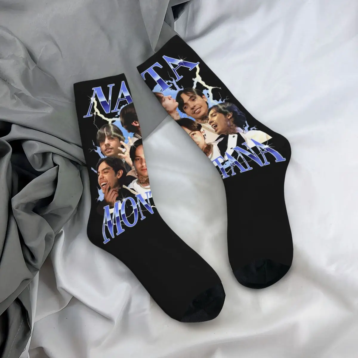 Nata Montana Natanael Cano Design All Season Socks Merch for Men Cozy Dress Socks