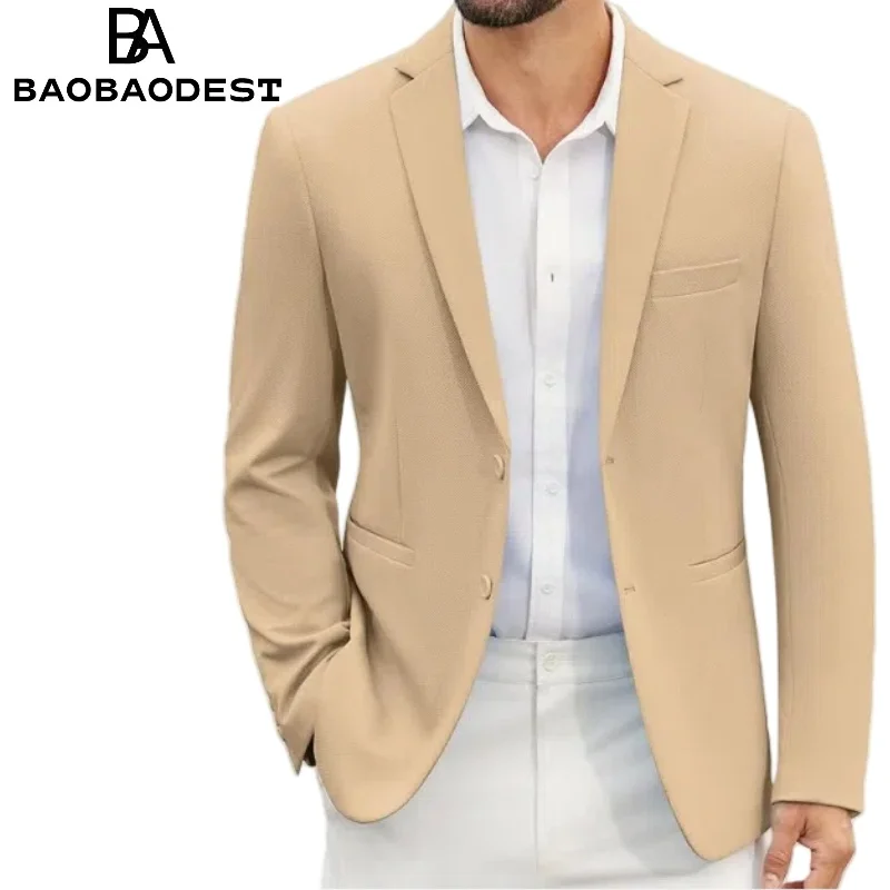 

Men's Blazer Freizet Lightweight Sports Suit Jacket 2 Buttons Regular Fit Wedding Jacket