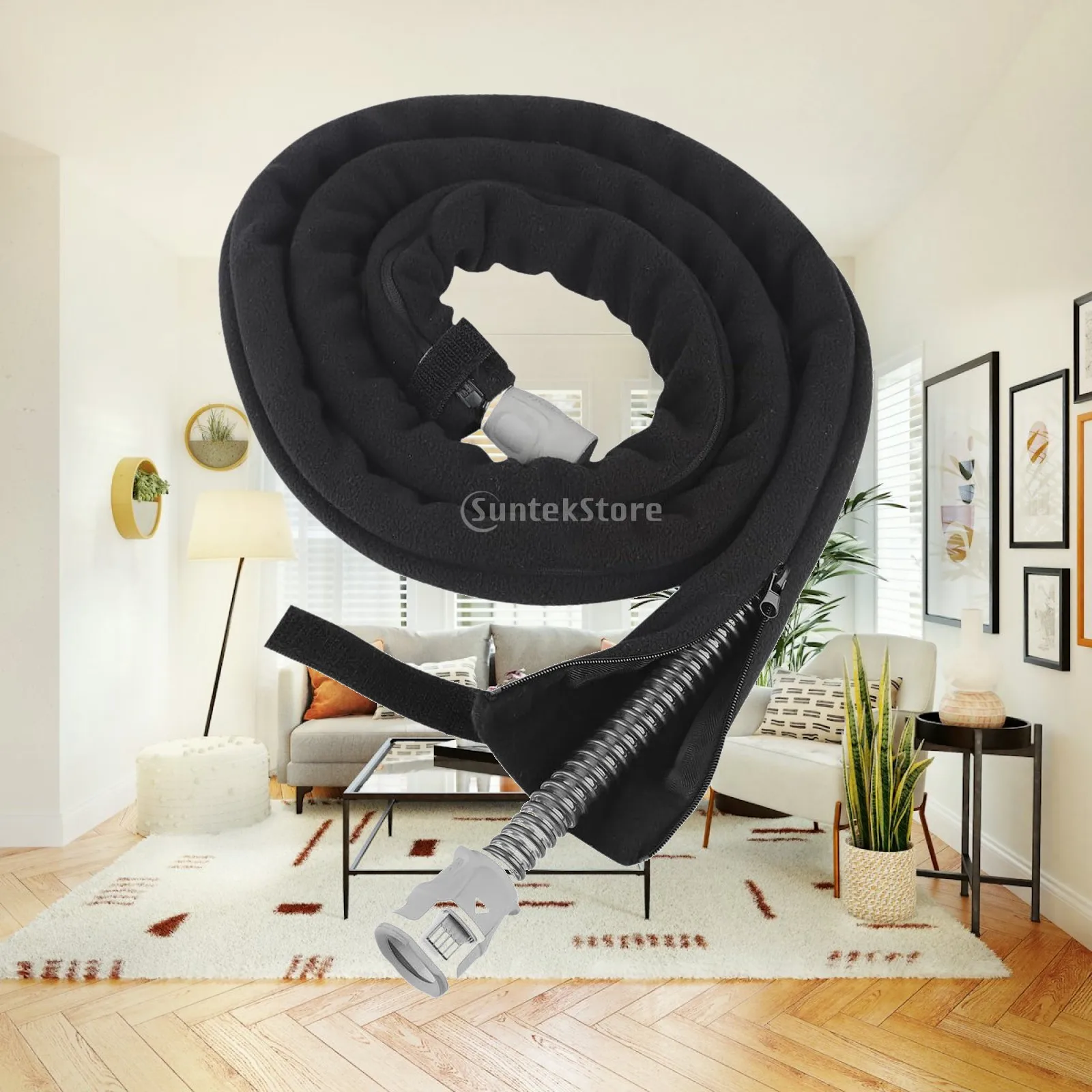 

Ventilator Hose Cover 6.6 Feet Full Zipper Nylon Lightwieght Universal Fit Accessory Insulated Supplies Air Heated Tubing