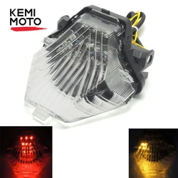 Luz trasera de motocicleta para YAMAHA YZF R3 YZF-R25 FZ07 MT07 FZ MT 07 2015 2016 señales de giro de freno cromadas diésel LED integrado