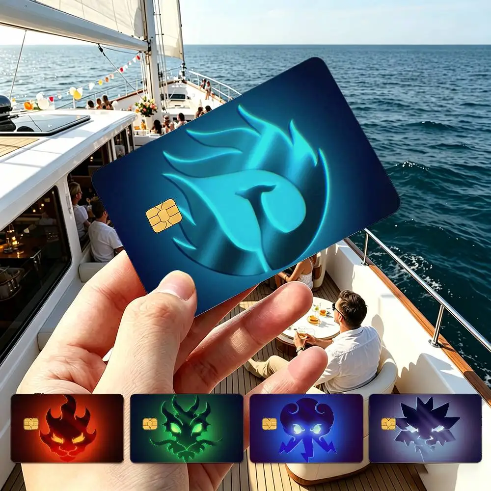 

Cartoon N-NinJAGO Cool logo Credit Card HD Stickers Small Chip Waterproof Sticker Game Card Decal Gift