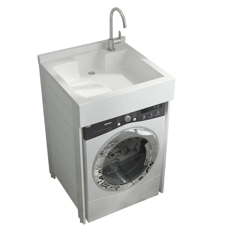 

ZL Washing Machine Cabinet Combination Alumimum Hand Washing Washbasin All-in-One Machine Upper Basin Partner Cabinet