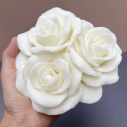 New DIY Large rose combined flower candle silicone mold peony flower aromatherapy candle mould rose resin mold gypsum molds