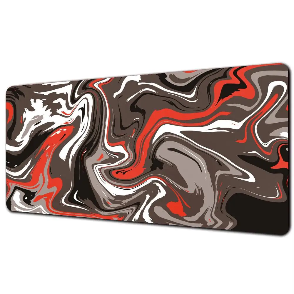 Black and white art fluid TCG Playmat Magic Card Battle Mat 35X60CM Desk mat tapete magic mat Non-Slip Durable Stitched Edge