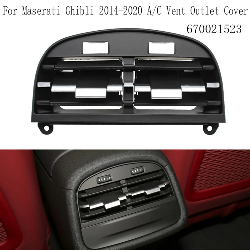 

670021523 Rear Air Conditioning AC Vent Grille Replacement Assembly For Maserati Ghibli 2014-2020 A/C Vent Outlet Cover