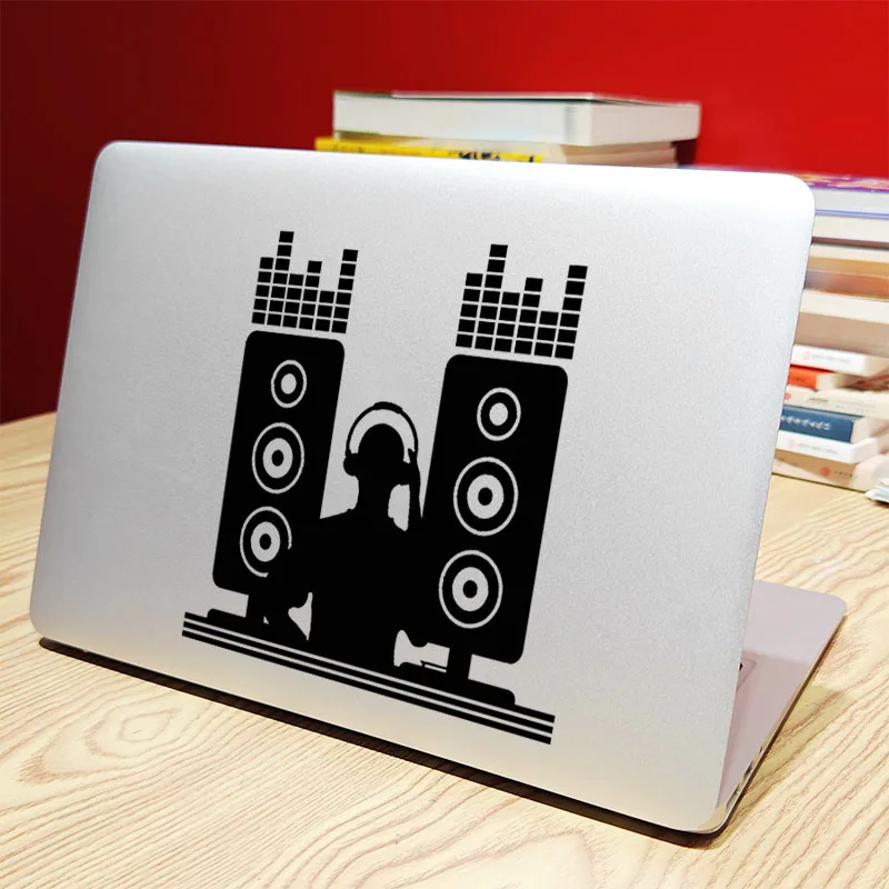 DJ Turntable Vinyl Laptop Decal Sticker for MacBook Air Pro 14 Retina 13 15 Inch Mac Tablet Skin Decor Fits Notebook Wall Window