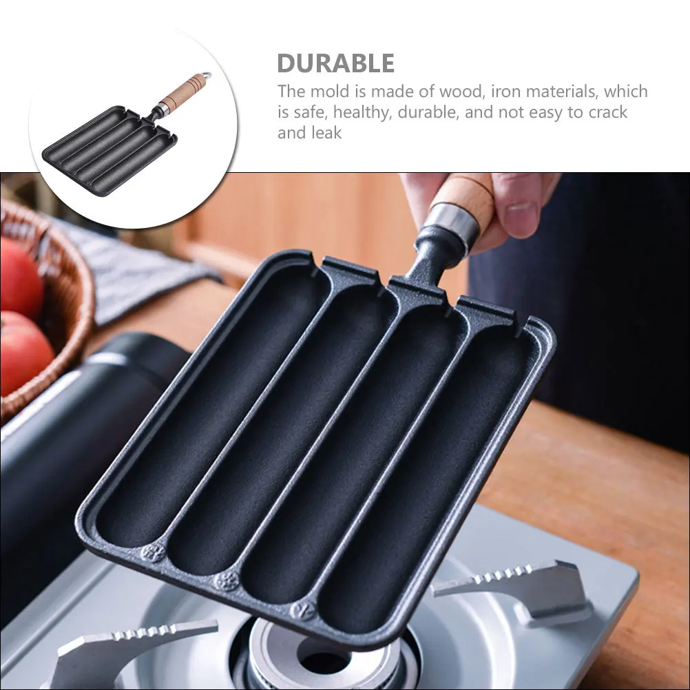 

Форма для хот-догов, антипригарная форма для выпечки колбасы, инструмент для приготовления на пару для домашней вечеринки, уличного барбекю, сделай сам, изготовление еды, деревянный утюг, выпечка