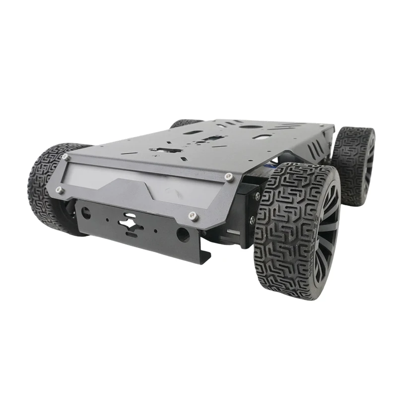 Rubber-Wheeled Metal Smart Chassis with Encoder Motors & Swing Arm Suspension - Ideal for DIY Robot Car Development