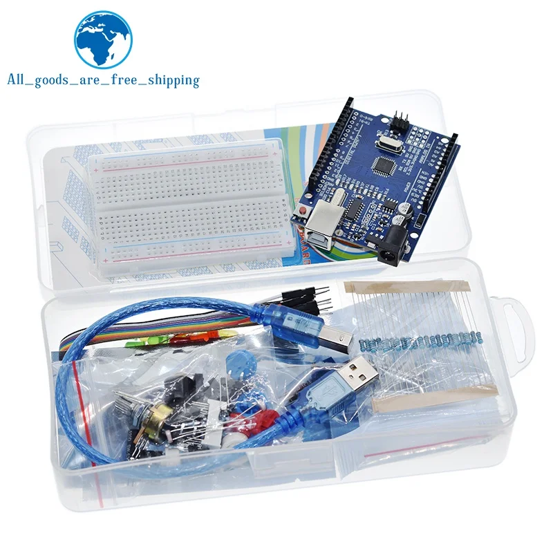 Imagem -04 - Tzt-basic Starter Kit para Arduino Uno Grupo r3 Kit Faça Você Mesmo r3 Board Breadboard Mais Retail Box