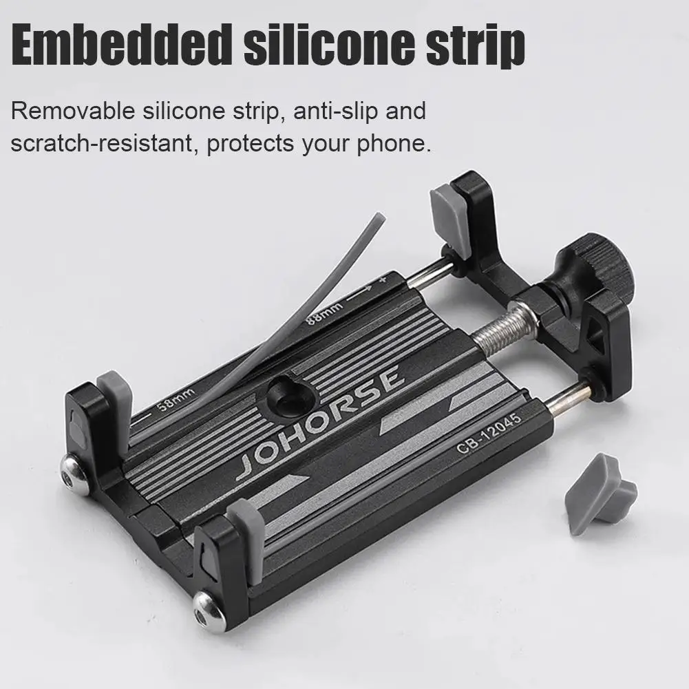 Fahrrad-Handyhalterung Motorrad Aluminium-Handyhalter Rutschfester Ständer Fahrradhalterung Verstellbare Fahrrad-Handyhalterung Fahrradzubehör – Detail 6