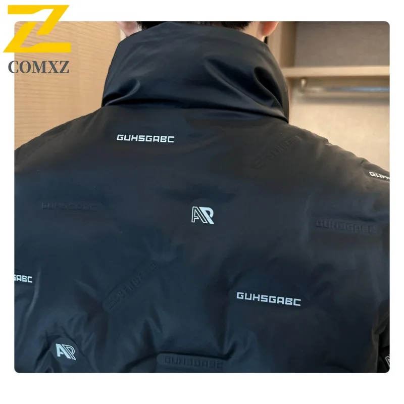 COMXZ خريف شتاء جديد الرجال صوف مبطن 50% بطة أسفل سترة الشباب في الهواء الطلق سميكة أسفل سترة معطف غير رسمي معطف رياضي
