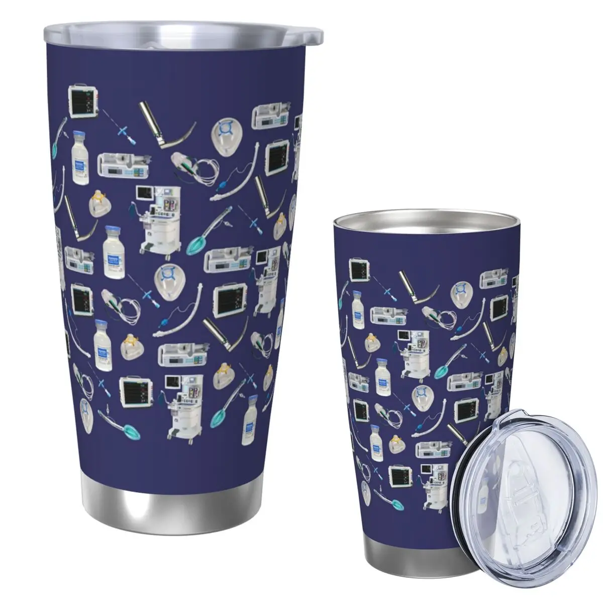 Tools Of The Trade SPACE BLUE Anesthesia Anaesthesia Stainless Steel Tumbler Vacuum Insulated Mug Thermal Cold Cup Straw 20oz