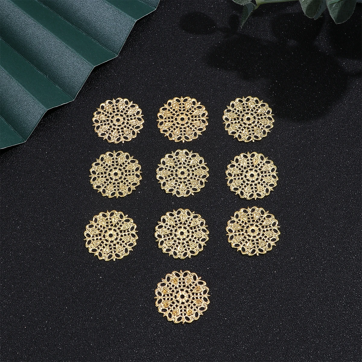 

30 Pcs Copper Flower Hairpin Accessories Hanging Pendant Charm DIY Jewelry Pendants