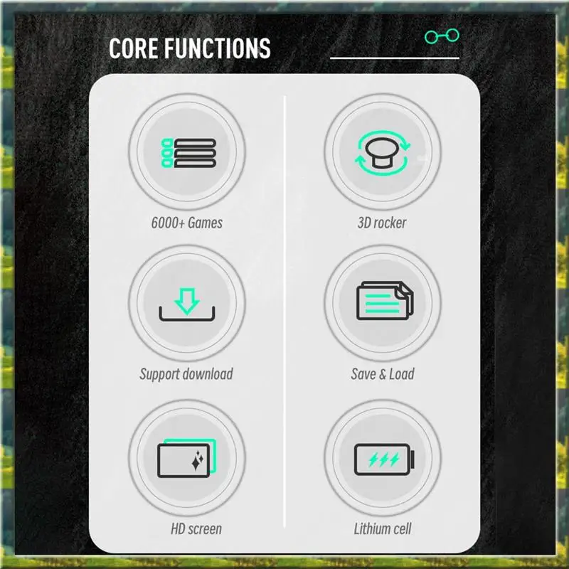 

ABGZ Accessories SF2000 Handheld Game Console Built-In 6000 Games Classic Mini 3 Inch Video Game Consoles Support AV Output