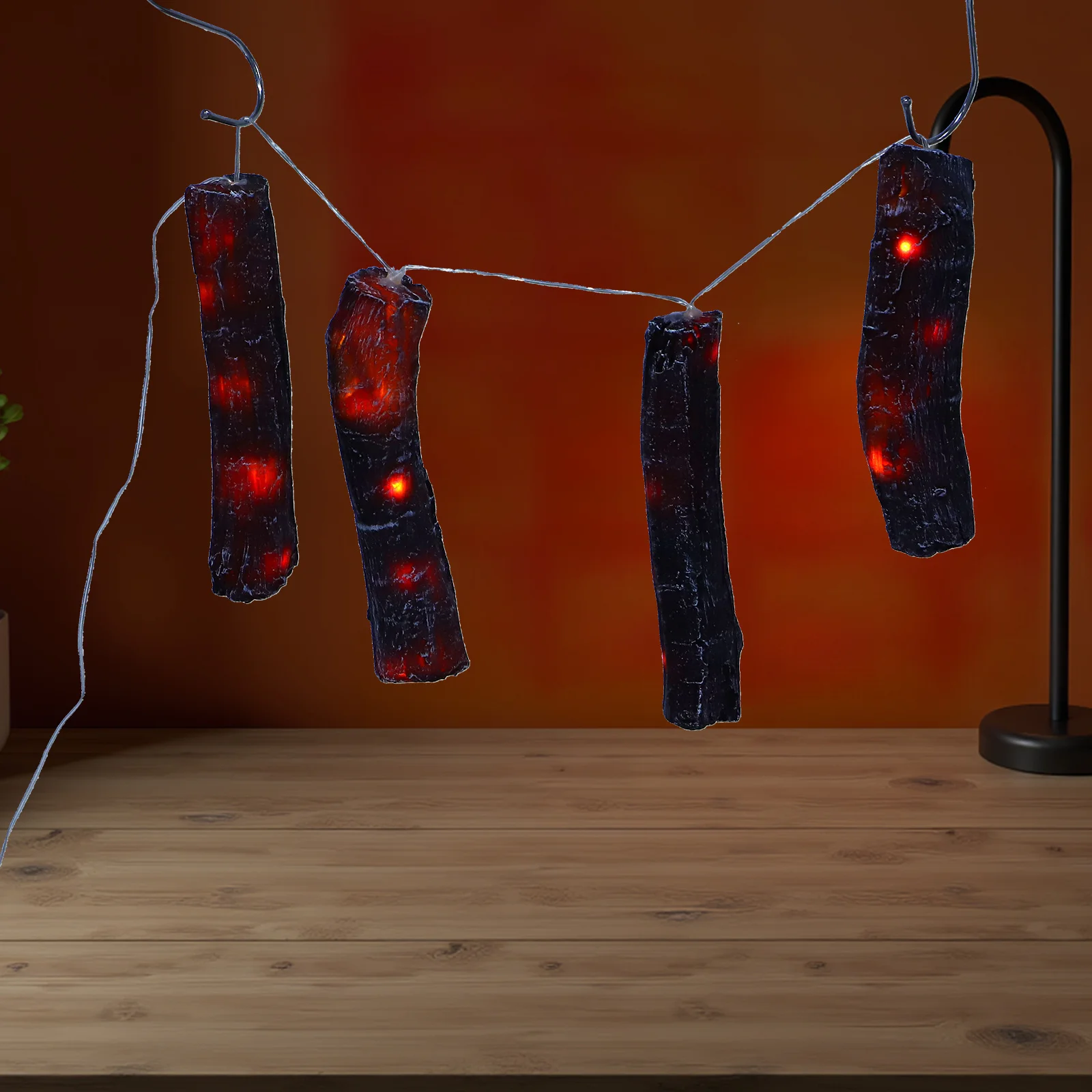 

Simulation Charcoal Fire Logs LED Flickering Flame Lamp Fake Fire Flame Light Night Light Fireplace Decor Halloween Christmas