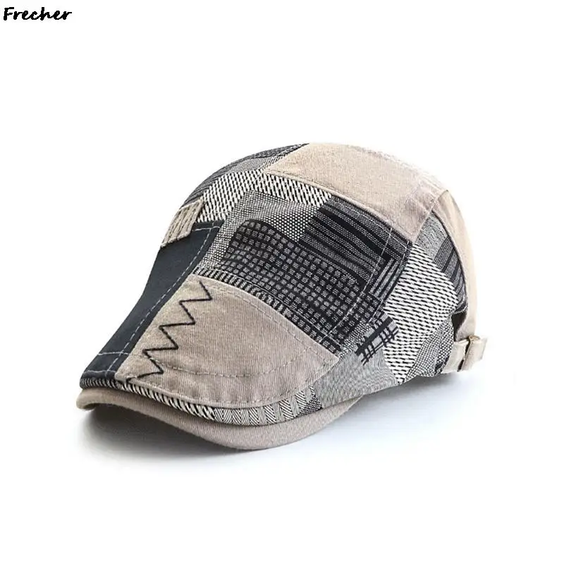 Gentlemen Beret Hat Fashion Newsboy Cap England Style Mens Peaked Painter Caps Dad Retro Driving Hats Patchwork Chapeau Gorras 