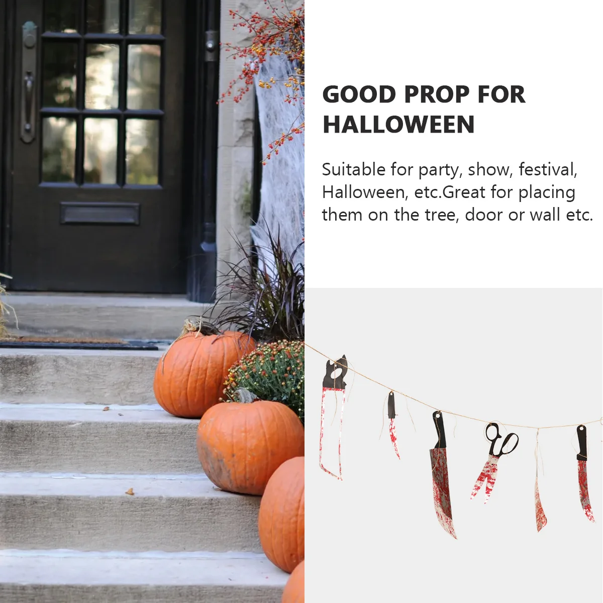 Blood Knife Hanging Decorations Halloween Pvc Party Wall Door Tree Drop Props Festival Banner Scene Decor