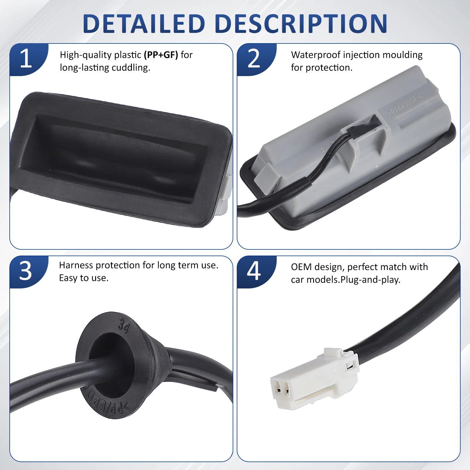 3M5119B514AC 1346324 سيارة الخلفي الجذع التمهيد الإصدار التبديل الباب الخلفي مقبض لفورد فوكس C-MAX كاب 2003-07 كابريوليت CA5 2006-2010