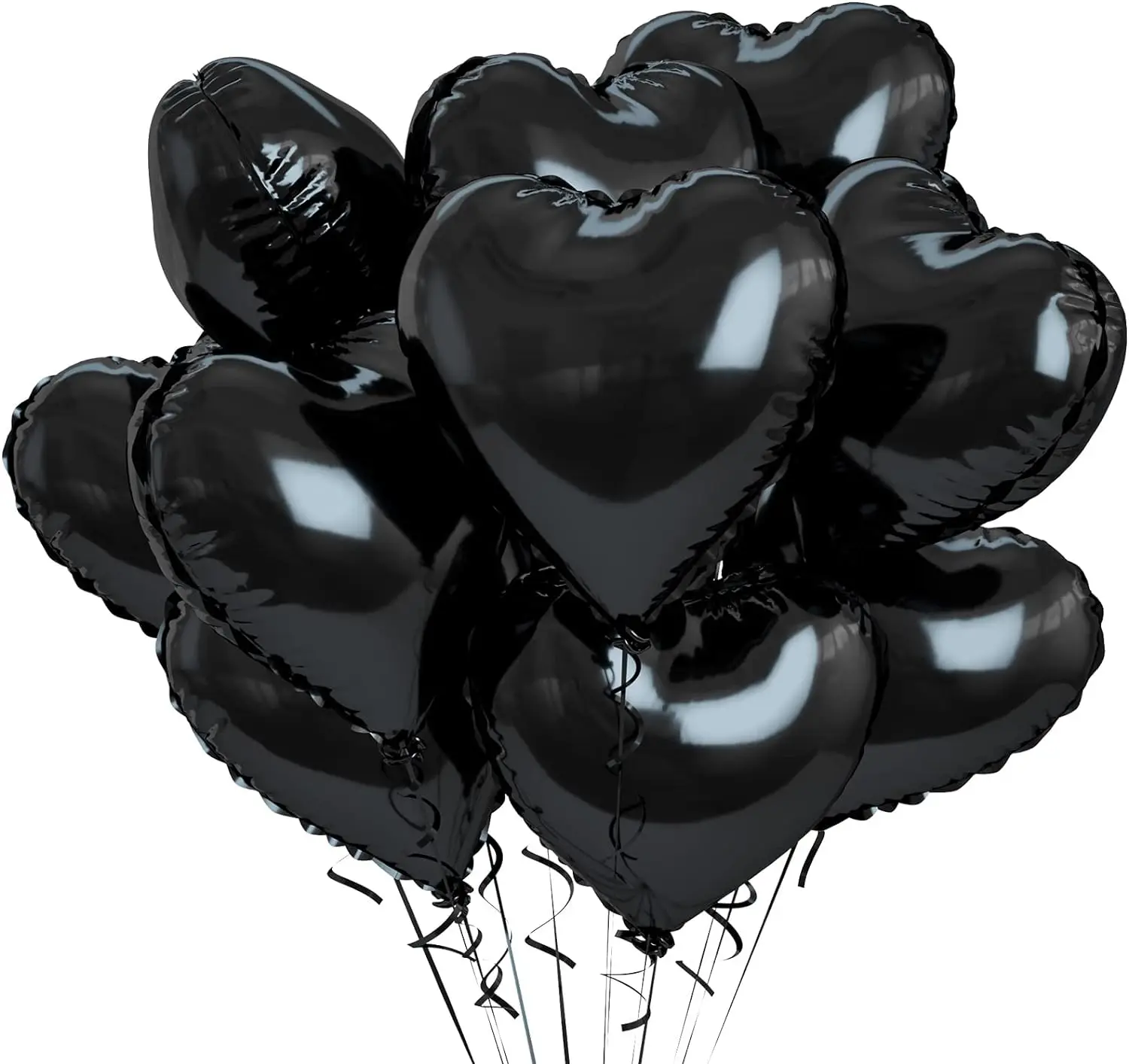 10 sztuk 18-calowych balonów z folii aluminiowej Black Love na balony weselne i wesele na Walentynki