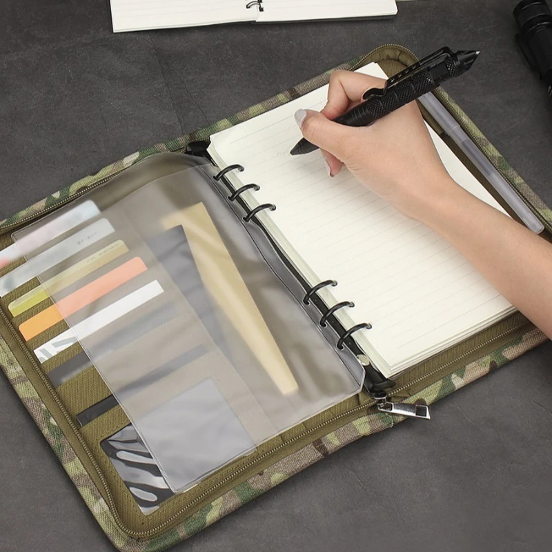 

Military Fan Supplies Stationery Bag Outdoor Tactical Notepad Cover Protective Case Diary Cover Book Cover