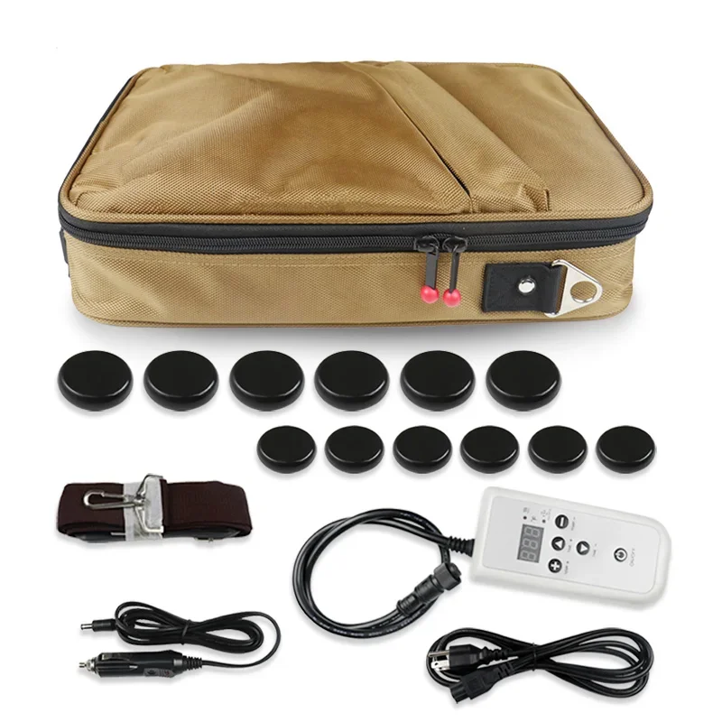 Hot Stone massage set with heater heating bag Massage kit for spa salon Therapist Professional Tools