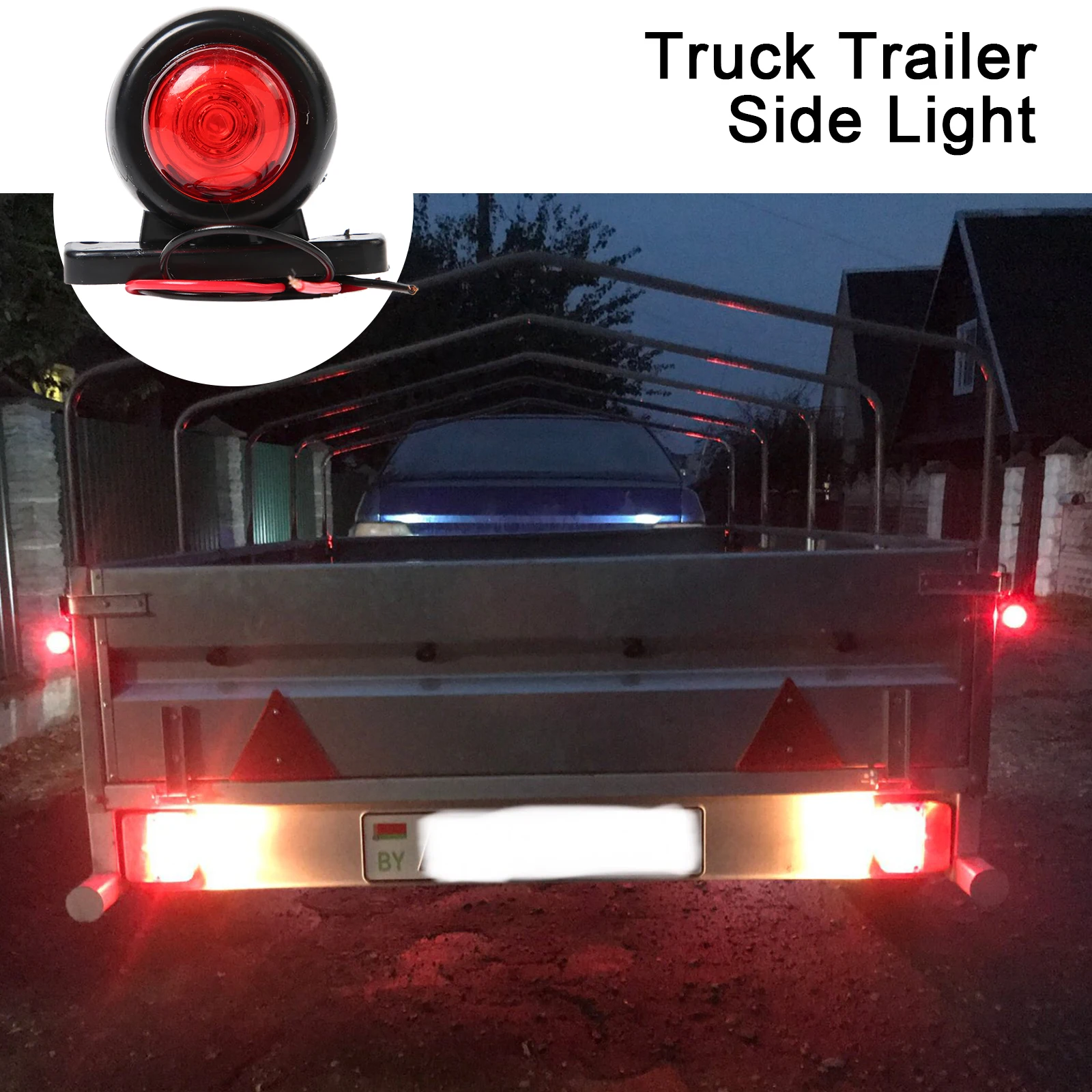 12V 24V Truck Trailer Lights LED Side Marker Position Lamp Lorry Tractor Clearance Lamps Parking Light Bulb Red White Amber