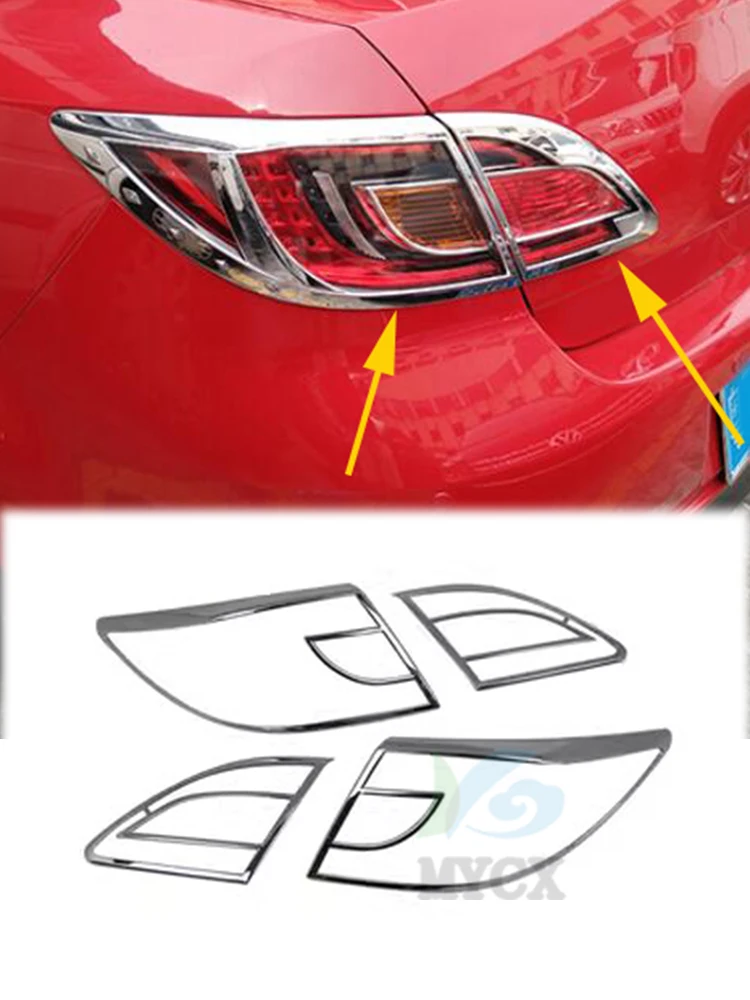 

4pcs ABS Chrome Rear Tail Light Lamp Cover Trim For Mazda 6 M6 2009 2010 2011 2012