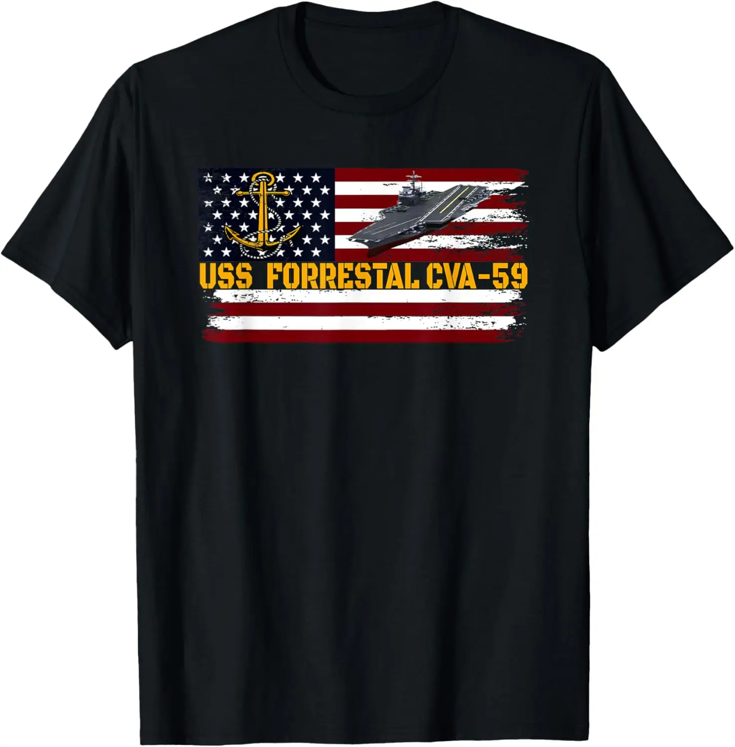 Aircraft Carrier USS Forrestal CVA-59 Veteran Day Father Day T-Shirt