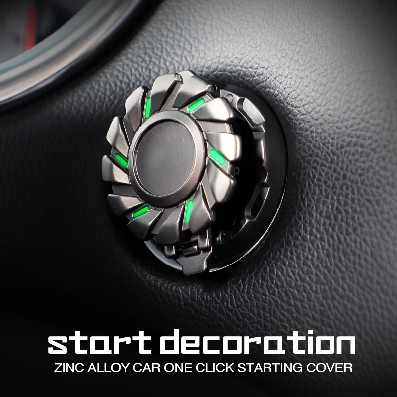 Car One Click Start metal Button For Car Engine Start/stop One-click Start Button Cover Decoration Sticker metal Style