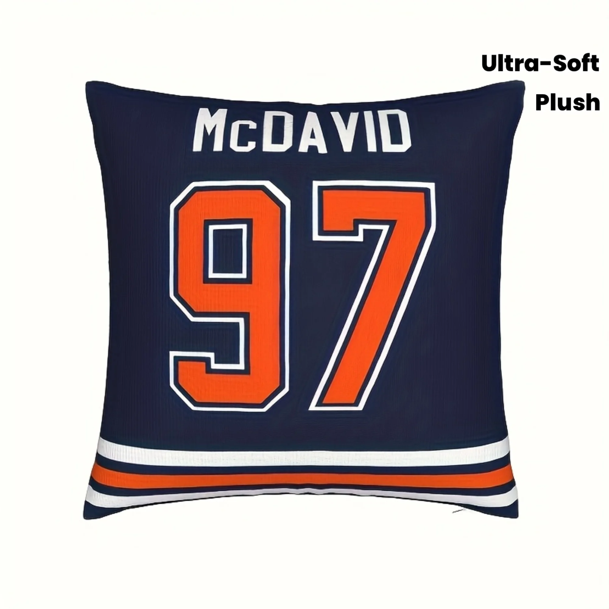 1pcs pillow cover short plush mcdavid 97 hockey jersey print sports fan bedroom decor cushion case