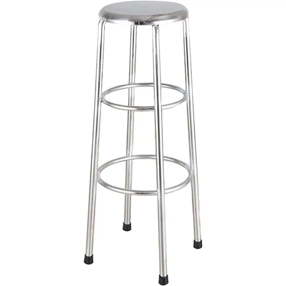 

Sturdy Stainless Steel Round Stools, Ideal for Dining, Bars, Schools, Workshops, and Medical Use, 90cm Tall