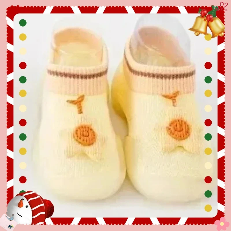

Детская обувь и носки для малышей, резиновые носки, легкие детские носки на мягкой подошве для новорожденных с мультяшным рисунком, обувь