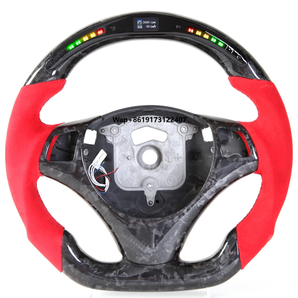 

Custom LED Forged Carbon Fiber Steering Wheel for E90 E92 E93 E82 E87 3series 320 325 330 M3 M2 X1 Racing Car Steering Wheel
