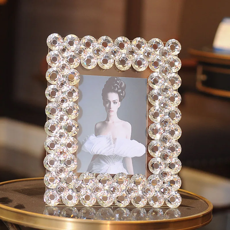 

Luxury Clear K9 Crystal Photo Frame Rectangle For 4x6, 5x7, 6x8 Inches Pictures Tabletop Decortaion Wedding Souvenir Gifts