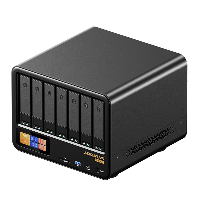 

WTR MAX Mini Host AMD 8845HS Home NAS Host Cloud Storage 11 Disks