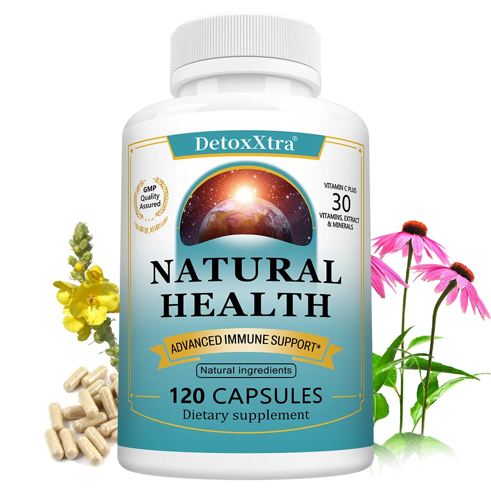 

Immune Support Supplement Capsules with Elderberry Garlic Echinacea Vitamin C and Zinc Extra Strength Powerful Antioxidants