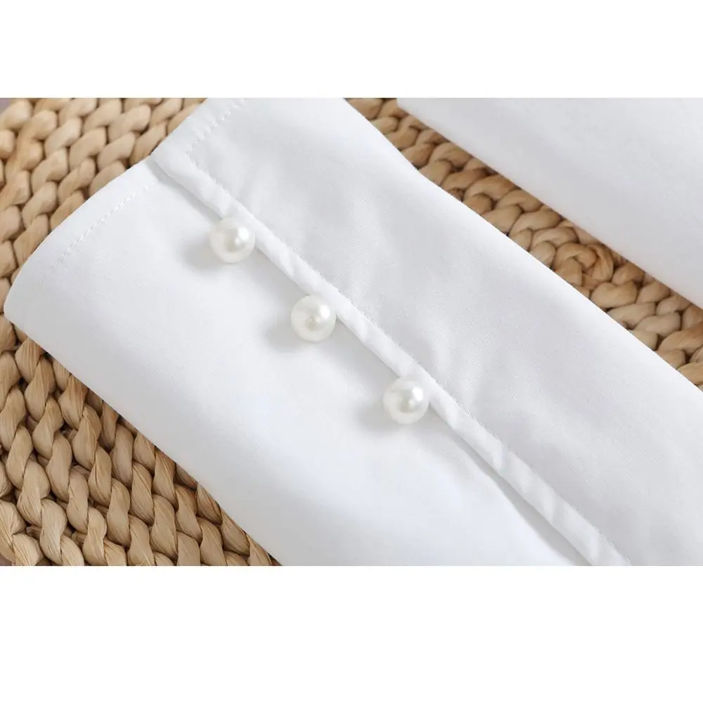 Simple Detachable Fake Hand Sleeves Pearls Buttons Comfortable Women Cuff Extension Soft Easy To Wear Paired Wrist Warmer Autumn