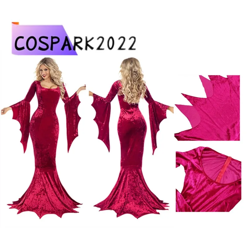 

Взрослый готический ретро вампир косплей летучая мышь длинное платье женское средневековое платье сценический костюм Хэллоуин карнавальный костюм для вечеринки