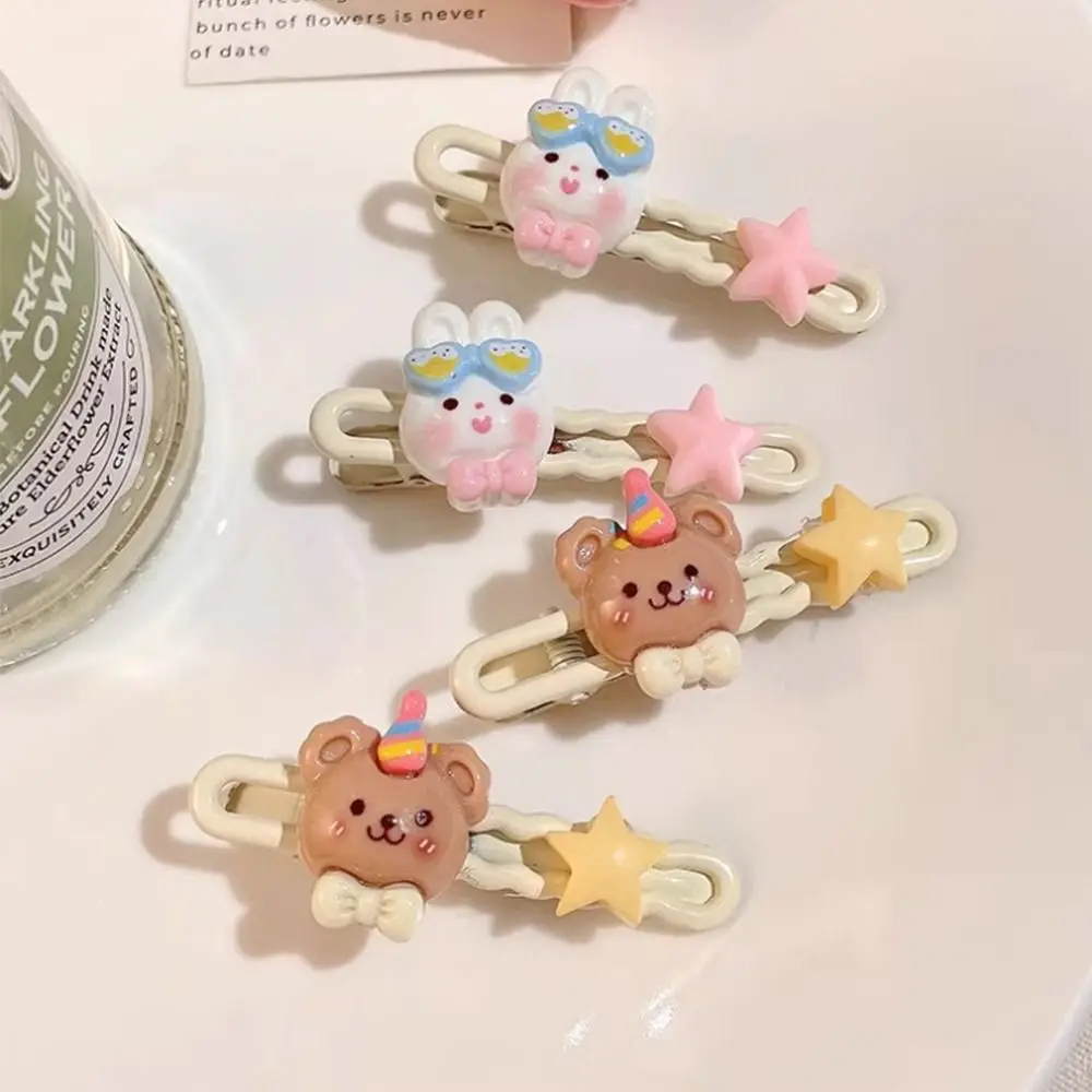 Cute Alloy Star Hair Clip Sweet Fairy Y2K Hair Clip Dopamine Hair Accessories Banger Clip for Girls