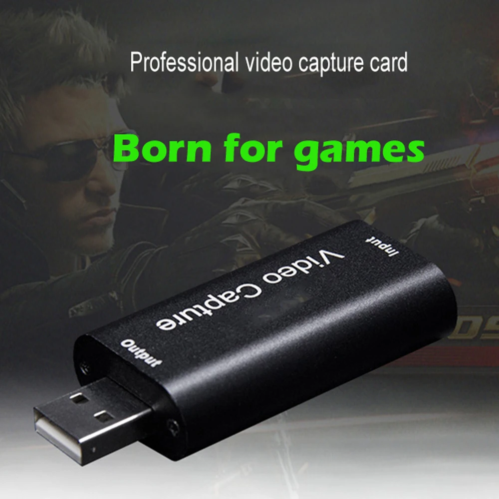 1080P Video Capture Card USB2.0 HDMI-Compatible Video Grabber Record Box for Game DVD Camcorder Camera Recording Live Streaming