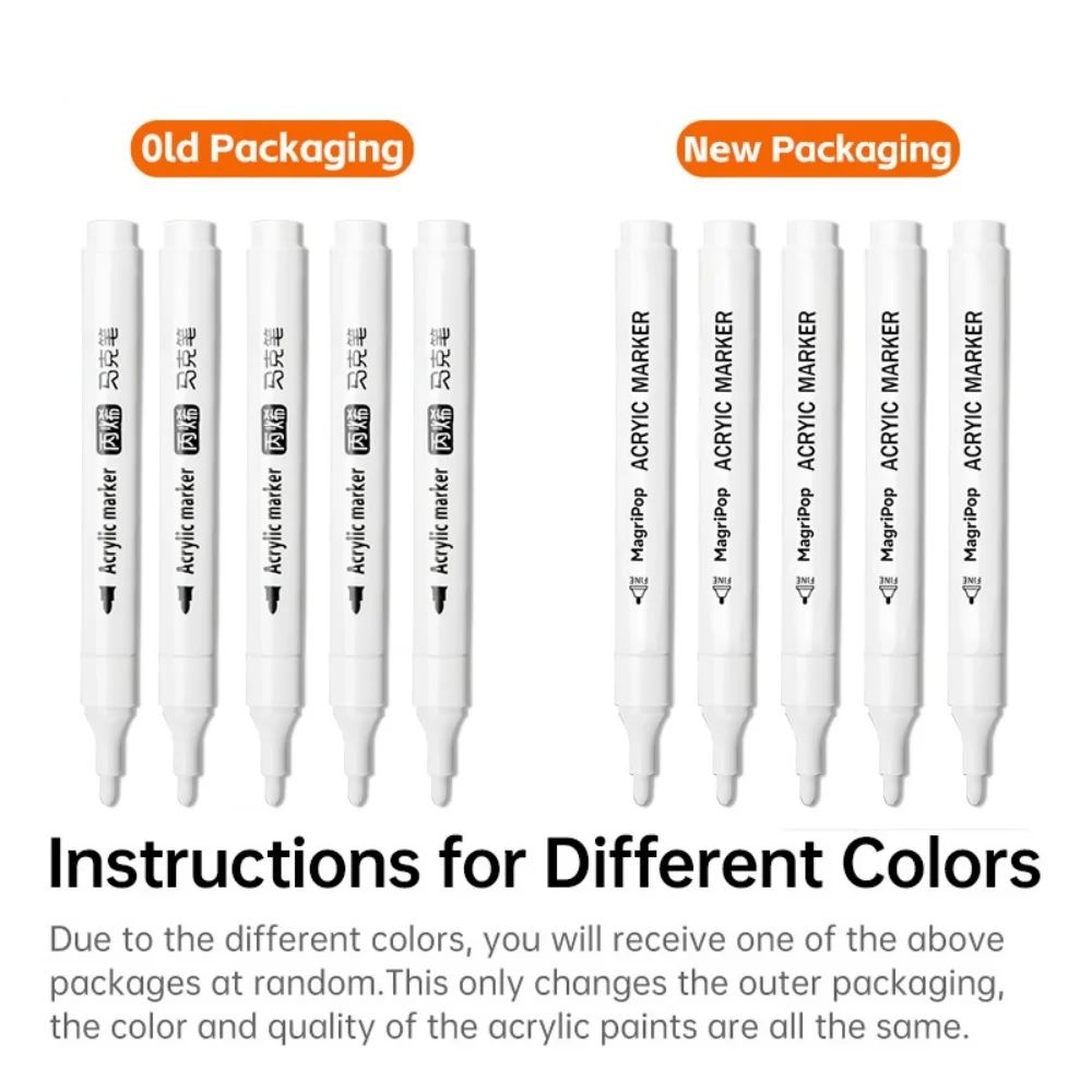 20/5/1pcs White Acrylic Marker,Permanent Pen Art Supplies for Black Paper Tire Plastic Stone Metal Painting for Artists Beginner image 6