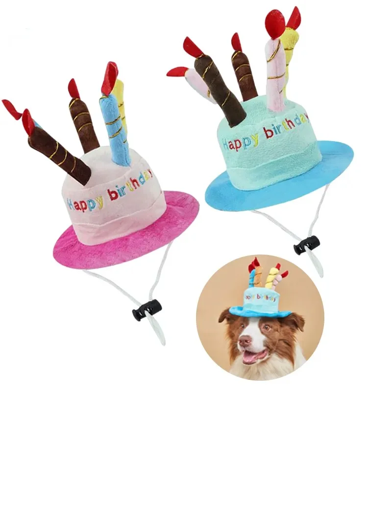 

Шапка для собак на день рождения, регулируемые шапки для собак, костюмы для кошек и собак, нарядная шапка для ухода за щенками, товары для домашних животных