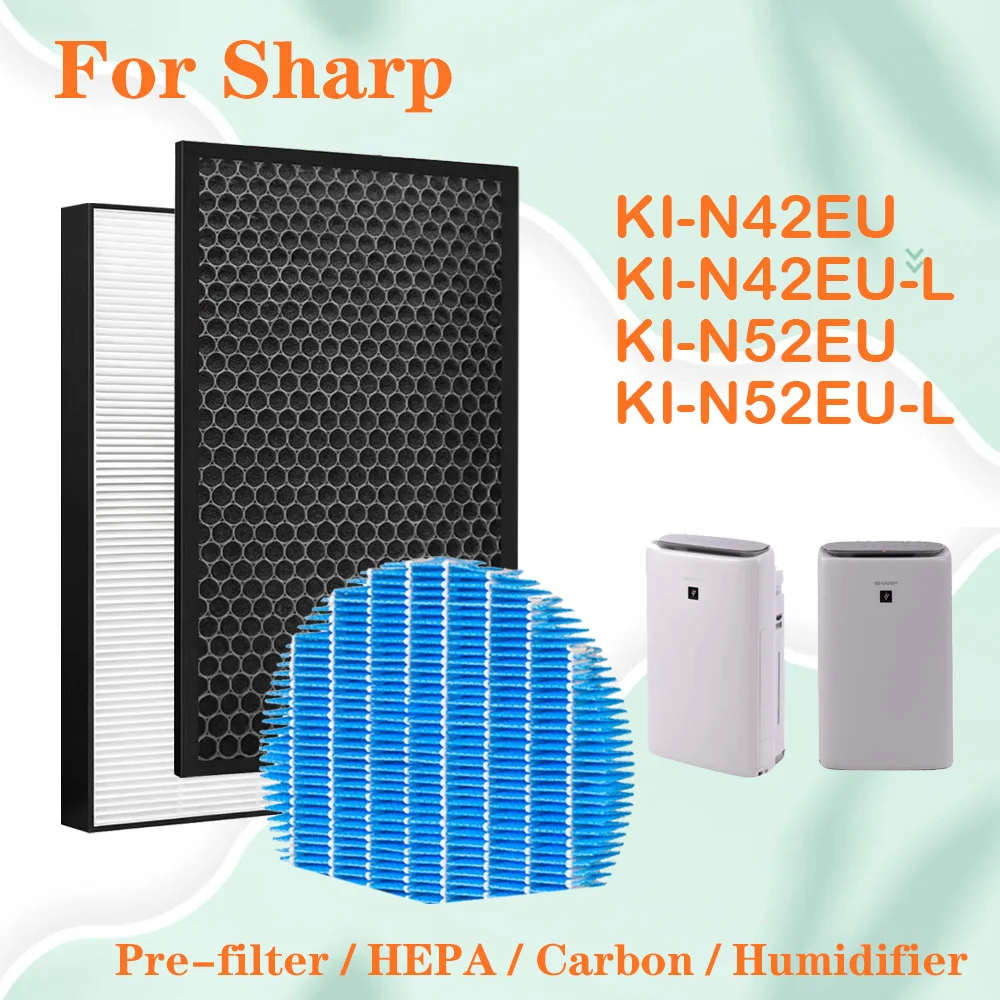 

Filter set suitable for Sharp air purifier KI-N42EU-L KI-N52EU-L ,Replacement HEPA Carbon Filter and Humidifiying filter