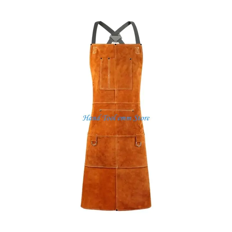 Picture 4: H37F Heat Protections Apron Full Coverage Apron With Adjustable Straps For Welders