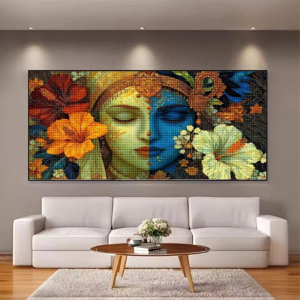 Diamond Mosaic DIY Hindu Indian Style Beauty Buddha Diamond Painting Crystal Art 5D Full Square Round Cross Stitch Home Decor