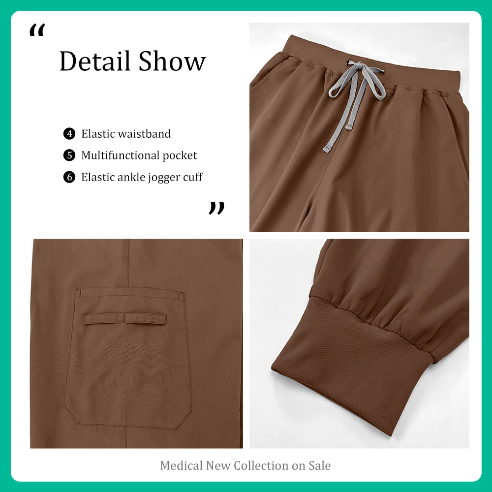 Set da lavoro per salone di bellezza Sala operatoria Scrub Uniformi infermieristiche con antirughe antibatteriche Abbigliamento da lavoro medico Accessori per infermiere