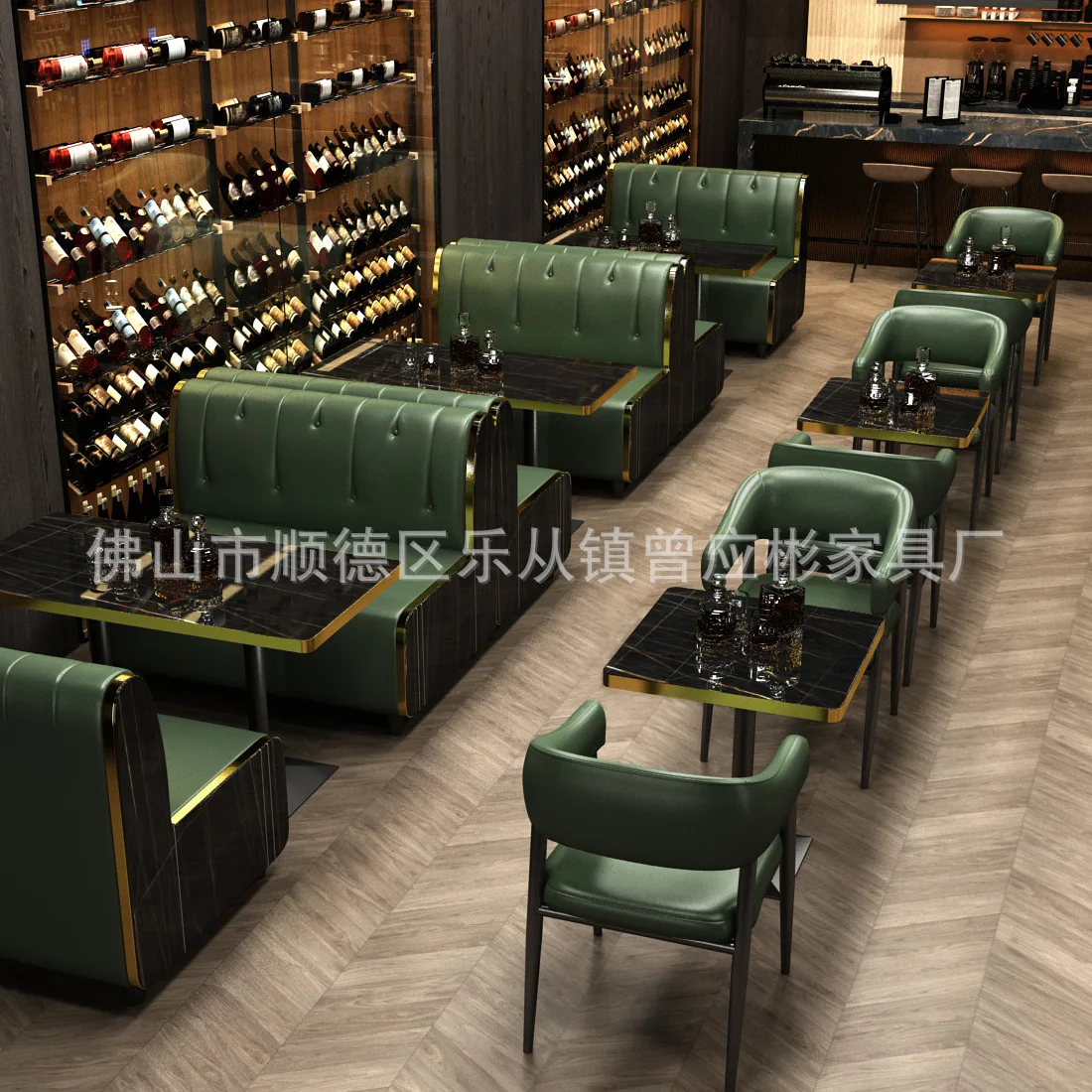 Bar Clear Bar Booth Sofa BBQ Hotel Western Restaurant Cafe Dessert Burger Milk Tea Shop Industrial Style Table And Chairs