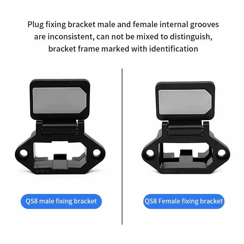 Anti-sparking QS8-S Battery Conenctor Strap Fixed Bracket Male Female Charging Port Seat Modified Electric Scooter Charger Plug