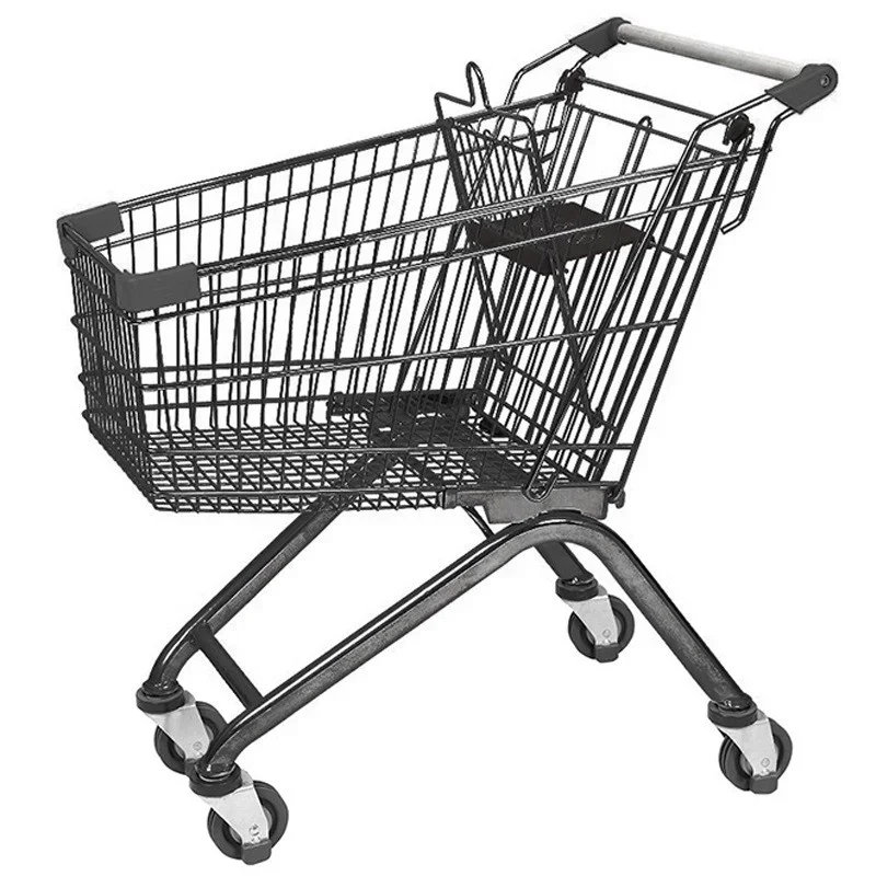 Factory Price Standard Wheel Supermarket Shopping Plastic Trolley