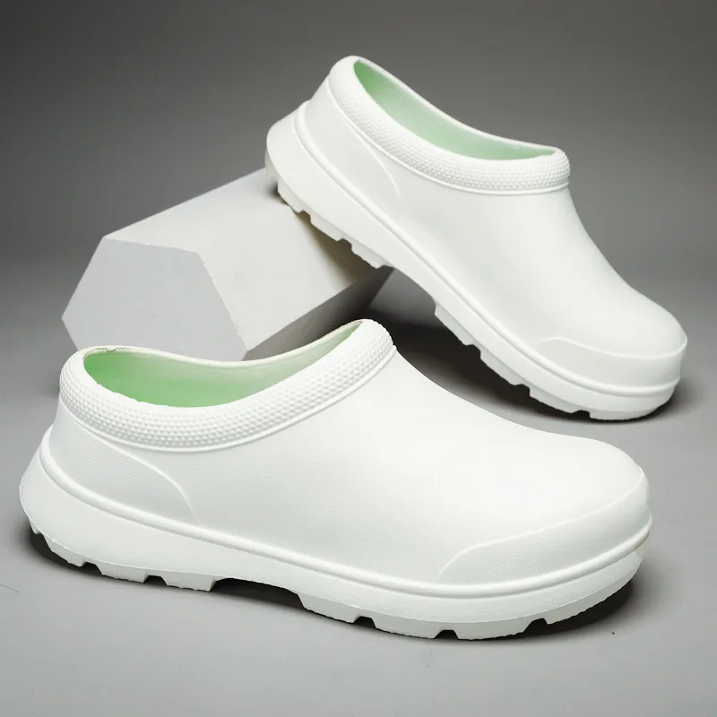 New Men and Women for Non-slip EVA Chef Shoes Oil-proof Waterproof Slippers Worker Comfortable Outdoor Fishing Shoes Comfortable